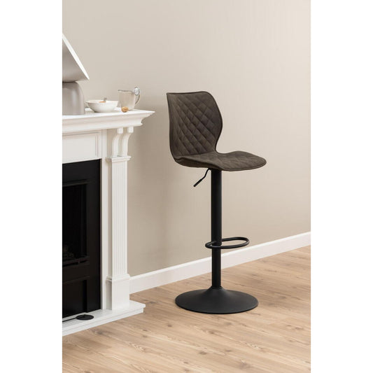  Barkruk Grijs Stof - 45,5x51x116cm - Henriëtte - Set Van 2
