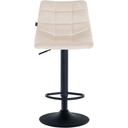  CLP Set Van 2 Barkruk Jerry Zwart Frame - Fluweel - Creme