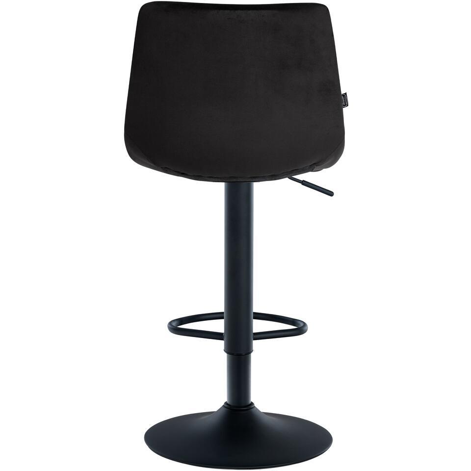  CLP Set Van 2 Barkruk Jerry Zwart Frame - Fluweel - Zwart