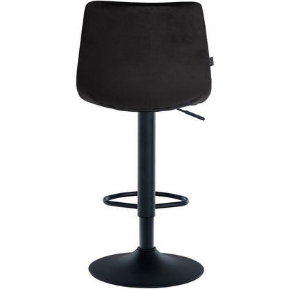  CLP Set Van 2 Barkruk Jerry Zwart Frame - Fluweel - Zwart