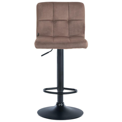 CLP Set Van 2 Barkruk Peru Zwart Frame - Fluweel - Bruin