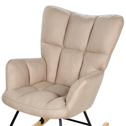  OULU - Schommelstoel - Beige - Polyester