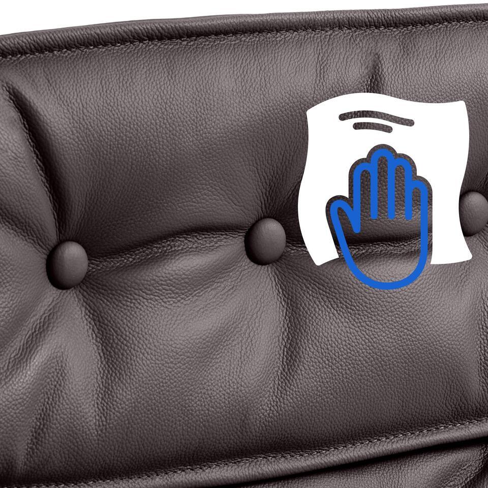  CLP Bureaustoel Sotira Chroom Frame - Echt Leer - Bruin