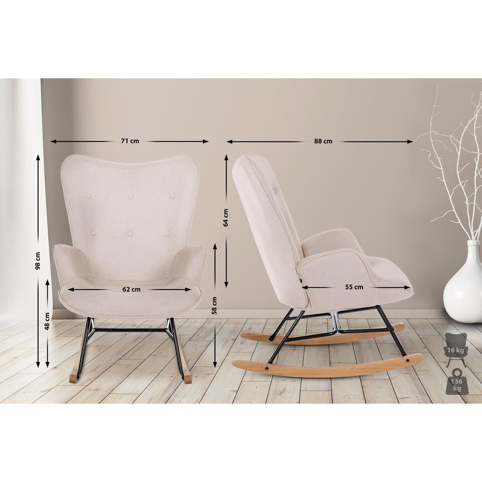 CLP Schommelstoel Sanka Stof - Creme