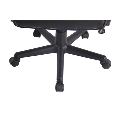  CLP Bureaustoel Elbing Zwart Frame - Kunstleer - Zwart/blauw