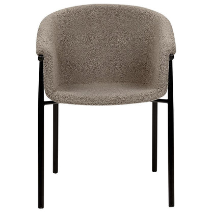  AMES - Eetkamerstoel Set Van 2 - Taupe - Bouclé