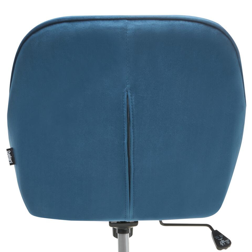 BARDSDALE - Bureaustoel - Marineblauw - Fluweel